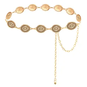Western Chain belt for Women Concho Belt Cowgirl Waist Chain Belt for Dress Jeans