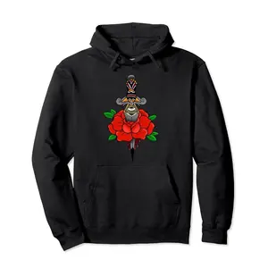 Floral Dagger Pullover Hoodie
