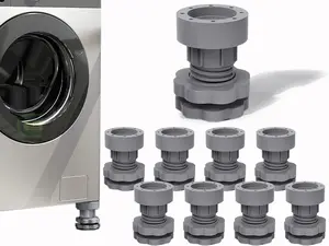8Pc Anti Vibration Pads for Washing Machine & Dryer | Noise Cancelling Shock Absorber Foot Pads, Non-Slip Rubber Stabilizers