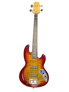Short scale bass Wombat JB-4 Form Factor Audio 30" - Flame Maple
