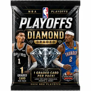 NBA Playoff Edition ! Diamond NBA Slab Pack! Includes 1 Graded NBA card or one Case Hit, Auto or Jersey Card Basketball Panini and Topps Chrome *Images for Advertising purposes Only