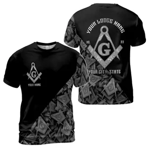 Customized Masonry Master Mason Multi-color Men's T-shirt S-5XL