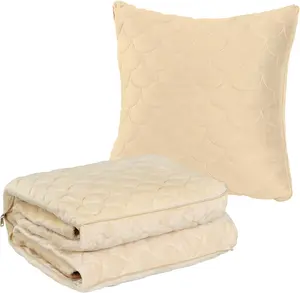 Soft Fluffy Travel Blanket & Pillow Set - Warm, Essential for Daily Use, Travel, Home Office - Ideal for Apartments, Bedrooms, Living Rooms
