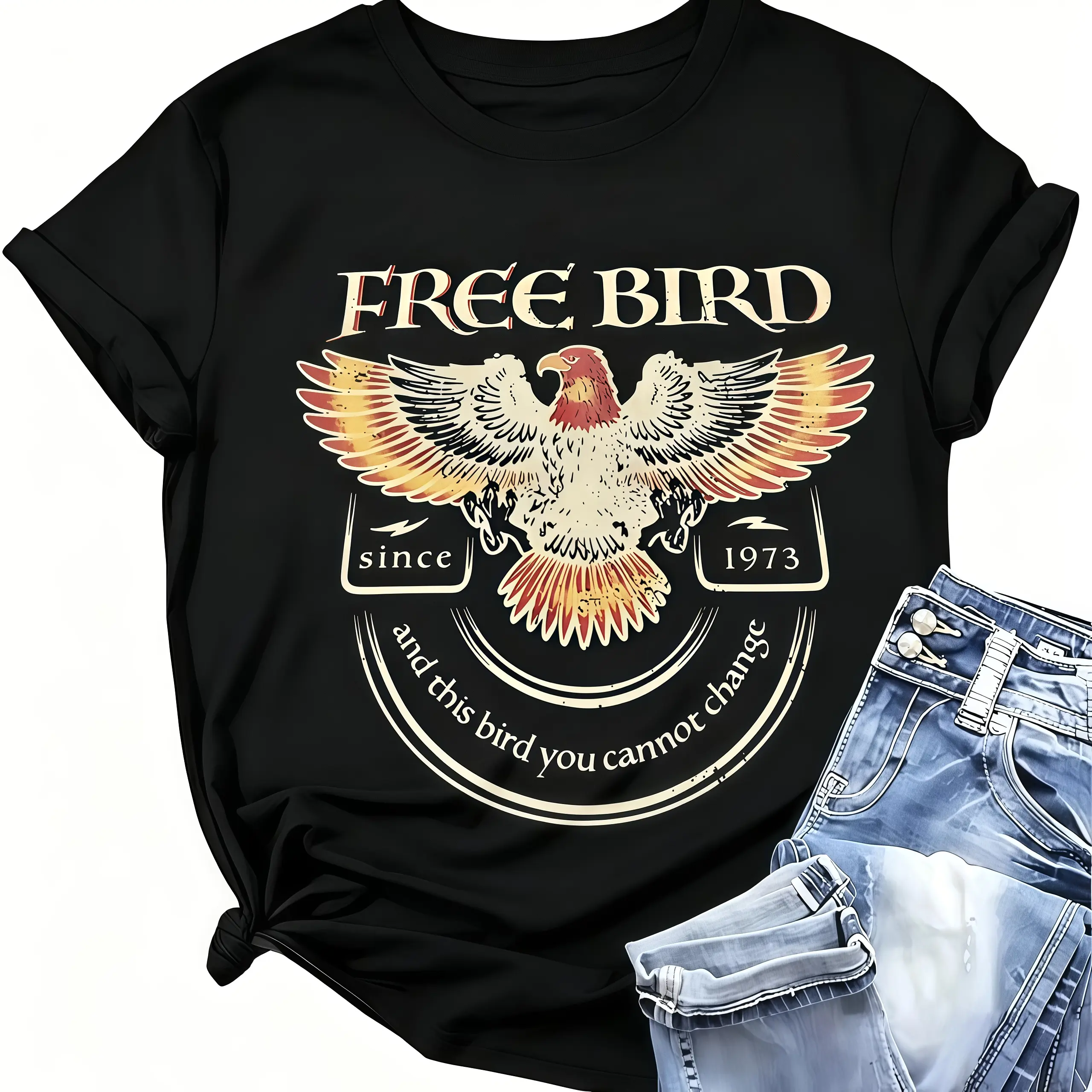 Women's Vintage 90s Rock Band Cotton Graphic Tee - Comfortable, Short Sleeve, Round Neck, Essential Grunge Style, Indie Sleaze Streetwear, Summer Casual Crewneck Concert Outfit Top, Sleeves, Grunge Aesthetic, Classic Cut