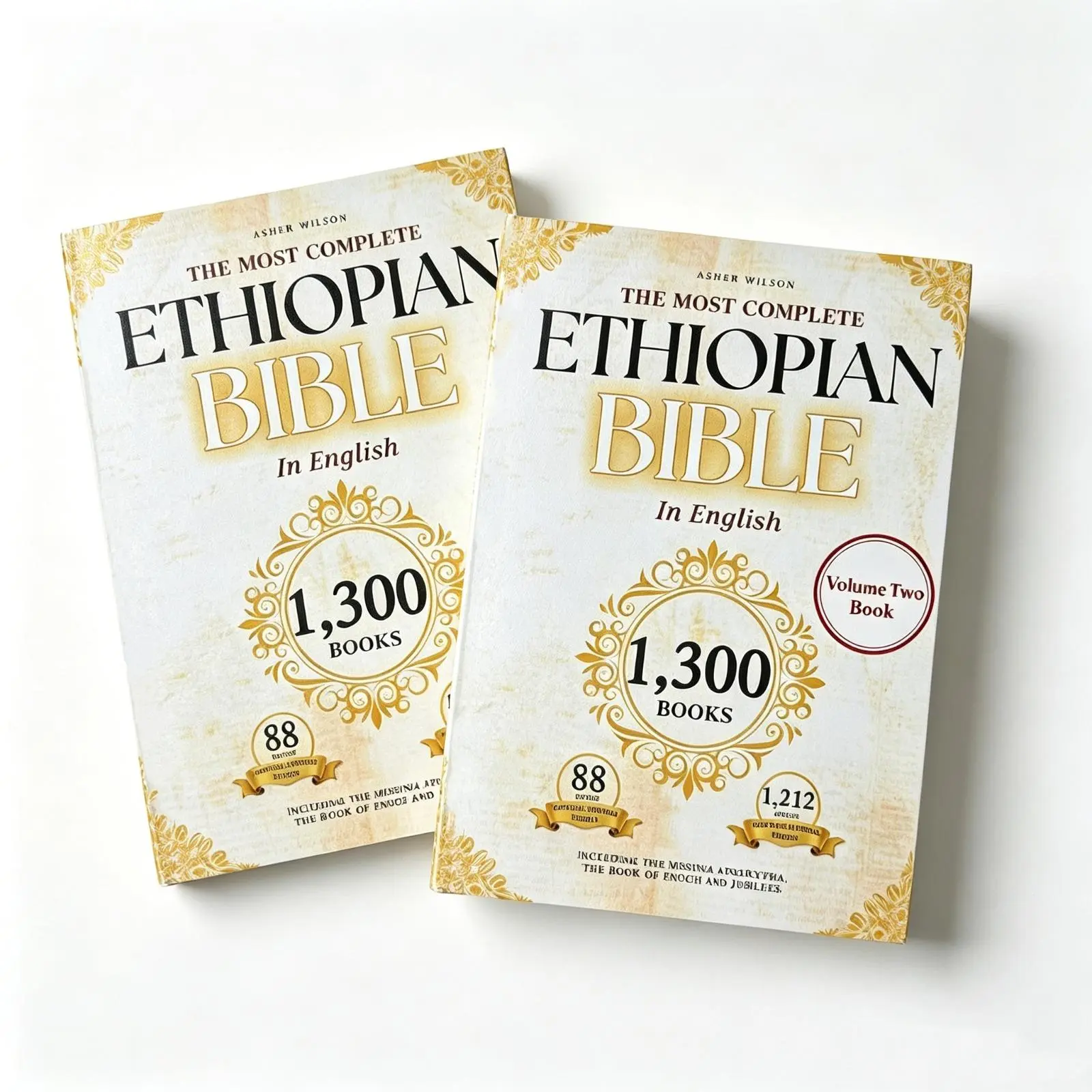【2 BOOKS】The Complete Ethiopian Bible in English Volume 1&2 | 88 Scriptures Including Apocrypha, Book of Enoch, Jubilees & Sibylline Oracles | Study Christian Bible | Handy Size | Soft Cover