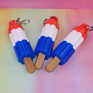 Cute Rocketpop Lipbalm Holder Keychain