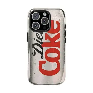 Diet Coke Can Tough Phone Case – Retro Cola Aesthetic, Stylish Gift, MagSafe Compatible, Shockproof Anti-Drop, Glossy Scratch-Resistant Full Protection for iPhone