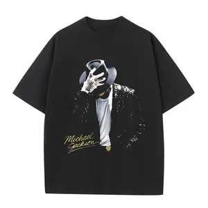 100 Percent Cotton Casual Streetwear Style T-Shirt Michael Jackson Dance Pose And Signature Design Summer Wear Gift For Music Fans And Fashion Lovers #   Michael Jackson #   Jaafar Jackson #   biopic #   music legend