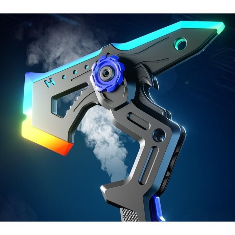 2-in-1 Sword & Axe Prop for Boys, 7-Color Luminous Spray Transformable Light Saber, Glowing Cosplay Weapon Prop, Interactive Deformable Axe-Sword Gift with Lights, Fun Role-Play Prop for Kids lead street