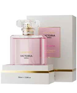 Victoria Anna Women's Perfume Eau de Parfum Encounter 100ml / 3.38 fl oz Elegant Pink Bottle & Box Design
