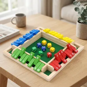 🧮 Fun Math Learning Toy | Wooden Shut The Box Dice Game | Educational Tabletop Number Board For Kids