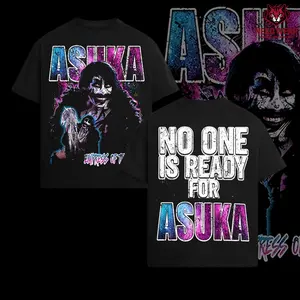 Asuka No One Is Ready For Asuka Wrestling Graphic T-Shirt, WWE Women Superstar Streetwear Tee, Colorful Mask Design Vintage Style Shirt, Japanese Wrestling Icon, Oversized Cotton Unisex Casual Outfit, Fan Apparel Gift
