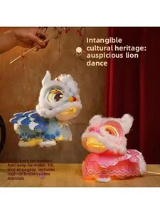 2026 Year of the Horse New Design Lion Dance Lantern DIY Kit - Made of waterproof PVC material