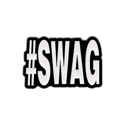SWAG Fun Letter Brooch Pin Badge, Zinc Alloy Material, Unique Emblem for Hats, Clothes, Backpacks, Perfect Gift Accessory