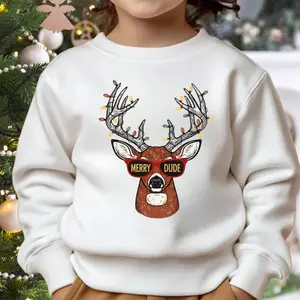 Boys Christmas Sweatshirt for Youth, Hunting Christmas Sweatshirt, Matching Sweatshirt, Christmas Gift  Tops