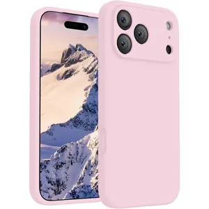 for iPhone 17 Pro Max Case, Compatible with MagSafe, [Integrated Silicone Camera Control Button] [Camera Protection] Anti-Scratch Microfiber Lining Phone Case, 6.9", Chalk Pink