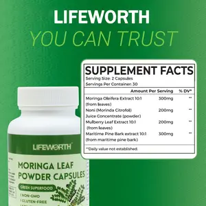 Nature Moringa Capsules for Immune Support, Gut Health & Vitamins, A Natural Green Antioxidant Superfood Sleep