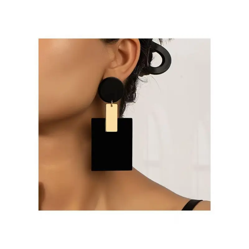 1 pair of rectangular earrings for ladies, minimalist and chic jewelry, lightweight everyday and party earrings for women, versatile gifts for all year round, birthdays, anniversaries, cute earrings, elegant accessories, durable jewelry