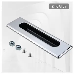 (Ten-piece pakage)Zinc Alloy Embedded Sliding Door Control Cabinet Handle Drawer Industrial Equipment Chassis Panel Concealed Door Handle
