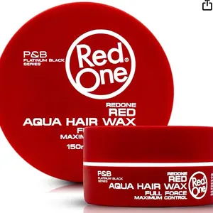 Red one Aqua Hair Wax Full Force Gel Maximum Control 150ml jar, Haircare