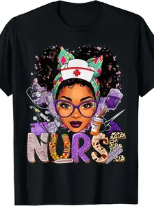 Black History Month Afro Melanin American Nurse Me