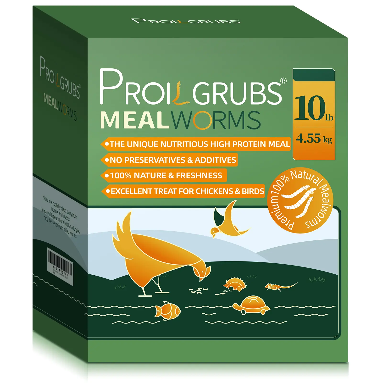 PROILGRUBS 10LBS Dried Mealworms High Protein Treats for Laying Hens, Wild Birds, Duck, Fish, Turtle & Reptiles Bulk Use Nutritious food for chickens,improve Eggs production#SummerVibes #petlovers