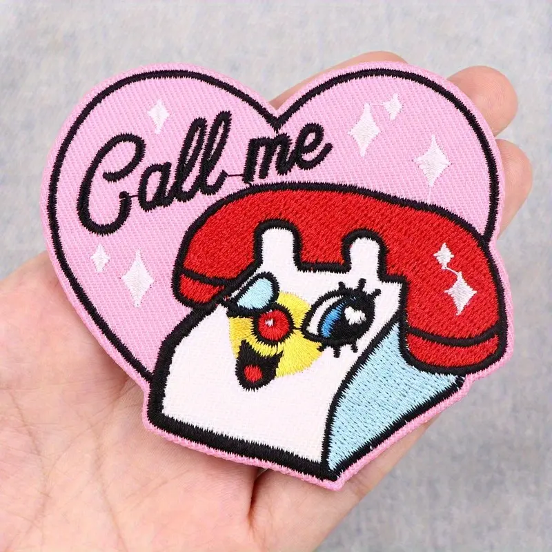 2pcs Anime Cartoon Embroidered Iron on Patch Applique Patches - Vibrant Colors, Sewing Clothing Hat Denim Accessory, Sticker Badge for T-Shirt, Jeans, and More - Easy To Apply, Durable, and Long-Lasting