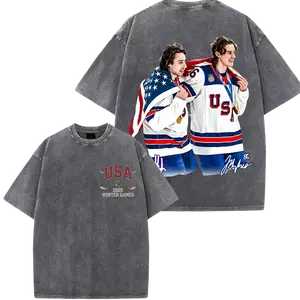 Hughhes Brotherhood USA Men’s Hockey Wash Tee, 2026 Champions Shirt, Ice Hockey Fan Tee| GN230226.R2776.ID00 graphic tee