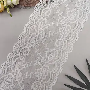 Soft Elastic Lace Trim, Breathable Fabric for Clothing, Apparel Edging, Dress Hem Decoration, Underwear, Wedding Gowns, Home Decor, Elegant Contrast Lace