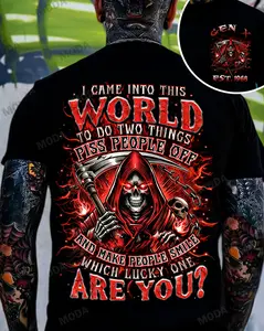 Chaosmoda Generation X I Came Into This World To Do Two Things Custom Year Skull T-shirt