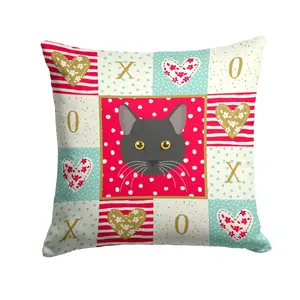 Carolines Treasures  14 x 3 x 14 in. Bombay Cat Love Fabric Decorative Pillow