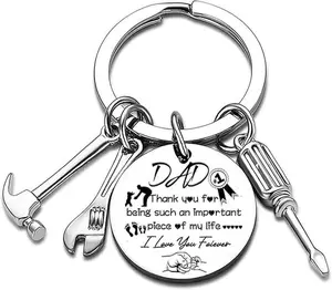Fathers Day Dad Gifts from Wife Daughter Son, Drive Safe Keychain for Boyfriend Husband Brothers,Gifts for Men Him