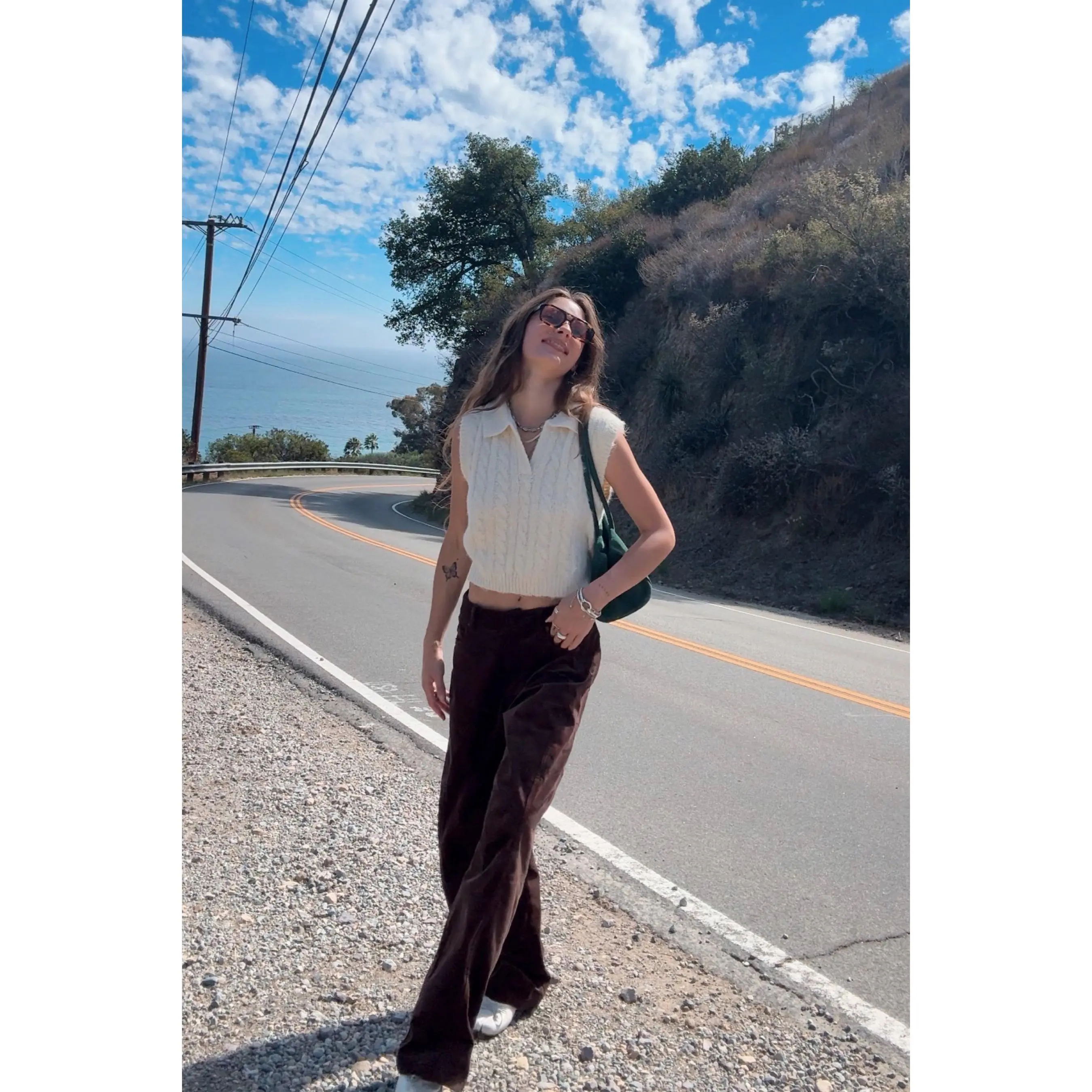 Brown Cord Cosette Barrel Pant