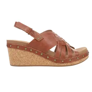 Corkys Womens Dream Weaver Studded Slingback Casual Sandals Casual Mid Heel 2-3" - Brown