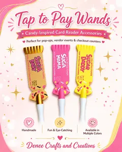 Candy Inspired Tap to Pay Wand, Card Reader Accessory, Small Business Display