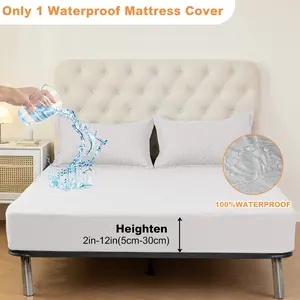 Lavishicover Cooling Waterproof Mattress Cover, 1 Count Deep Pocket Bedding Sheet Protector for Bedroom Hotel