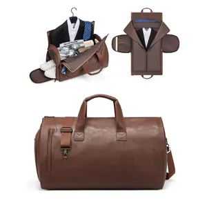 1 Piece Men's Business Trendy Large Capacity Travel Bag, Vintage Casual Zipper Duffel Bag for Work & Business, Carry on Weekender Bag for Outing & Holiday & Travel, Durable Duffels