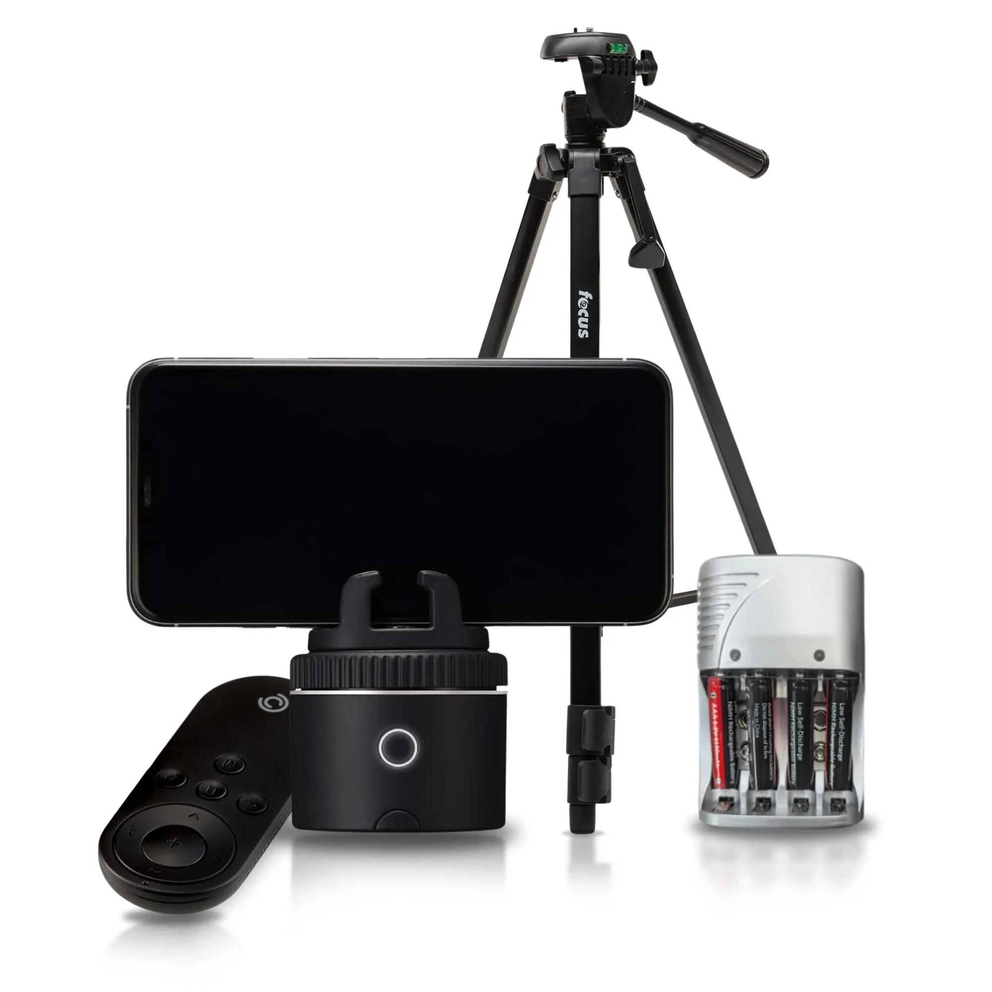 Pivo Pod Classic Auto Face Tracking Phone Holder with 360 Rotation 6 Speed Content Creator Essentials for Fitness Tracker Live Streaming Vlog with Remote Control Bundle with Tripod (2 Items)