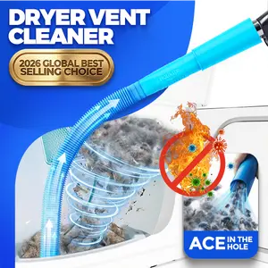Holikme Dryer Vent Cleaner Kit - Vacuum Hose Attachment Brush Lint Remover for Deep Cleaning & Fire Prevention Adjustable Tool, Dryer Cleaning Tool