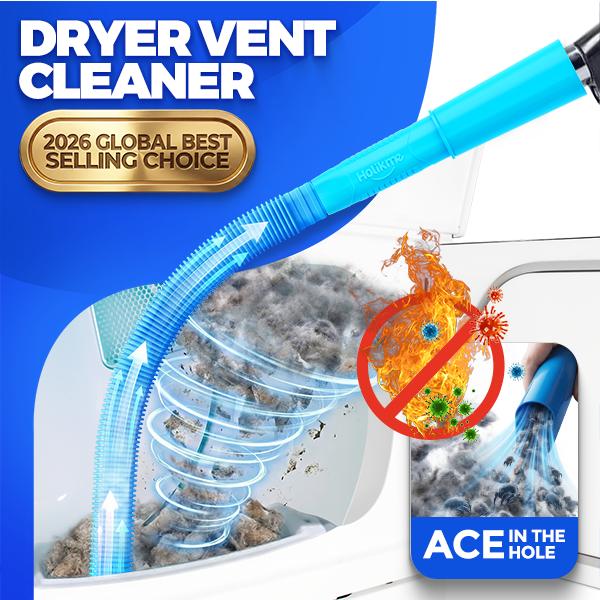 Holikme Dryer Vent Cleaner Kit - Vacuum Hose Attachment Brush Lint Remover for Deep Cleaning & Fire Prevention Adjustabl