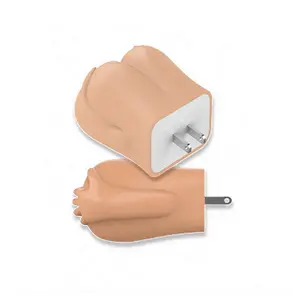 20W Cheeky Charger With Silicone Case USB A & USB C for Smartphone Fast Charging - Electronic Cellphone Accessories