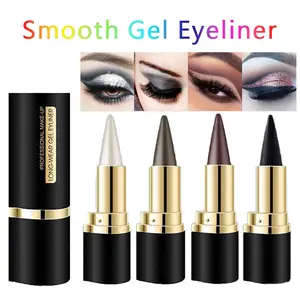 Eleanos 2Pcs Gel Eyeliner Pencil Set - Quick-Dry Matte Cream, Cat Eye Stencil, Smoky Eyeshadow Palette, Goth Makeup Kit with Flawless Powder, Lipliner, Smooth Finish Setting Formula, Fragrance-Free, Alcohol-Free Daily Valentine's Day Gift Cosmetic