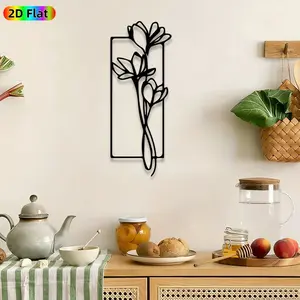 1pc Crocus Bouquet Metal Wall Art, Framed Flower Bouquet wall Scupltures Mural, Artistic Metalwork, Intricate Craftsmanship, Perfect for Mothers Day, Easter Decor, Perfect for Living Room Bedroom Kitchen Decor, Ideal Gift for Floral Decor Enthusiasts.