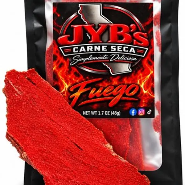 Beef Jerkey, Sabor Fuego Spicy Dried Meat Snack for On-the-Go Munching