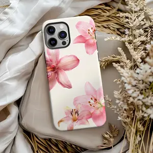 Pink Hibiscus Floral Phone Case, Tropical Flower Aesthetic Cover, Cute Summer iPhone Case for iPhone 17–11 Pro Max
