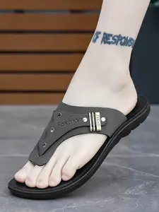 Men's Non-Slip Wear-Resistant Slippers Lightweight Cushion Non-Slip Outsole Student Daily Commute Slippers
