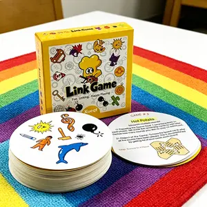 56-card set, fun connection card game | Quick multiplayer party game | Portable puzzle game | Includes paper instructions | Perfect for holiday party, family gatherings, and as a gift for festivals and birthdays, suitable for Easter and Christmas