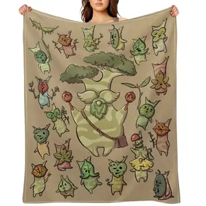 Zelda Fall Throw Blanket For Women Mens Winter Nap Korok Family Flannel Blankets Office Camping Car Travel Air Conditioned Quilt All Seasons Soft Plush Bedding Throws Home Decor Boys Girls Christmas Gift Super Cozy Blanket