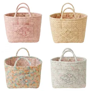 Large Quilted Floral Tote Bag, Collapsible Car Storage & Shopping Organizer, Multi-purpose Bag for Women, Aesthetic Gift for Her