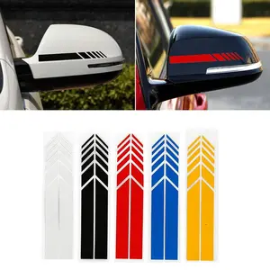 2pcs Car Rearview Mirror Creative Stickers, Decorative Stripe Car Mirror Decals for Unique Style, Easy Application for Every Vehicle, Sticker For Cars